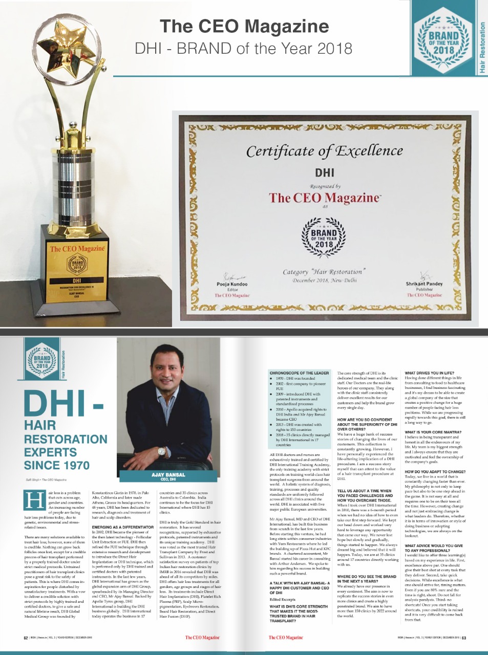 DHI awarded the Brand of the Year