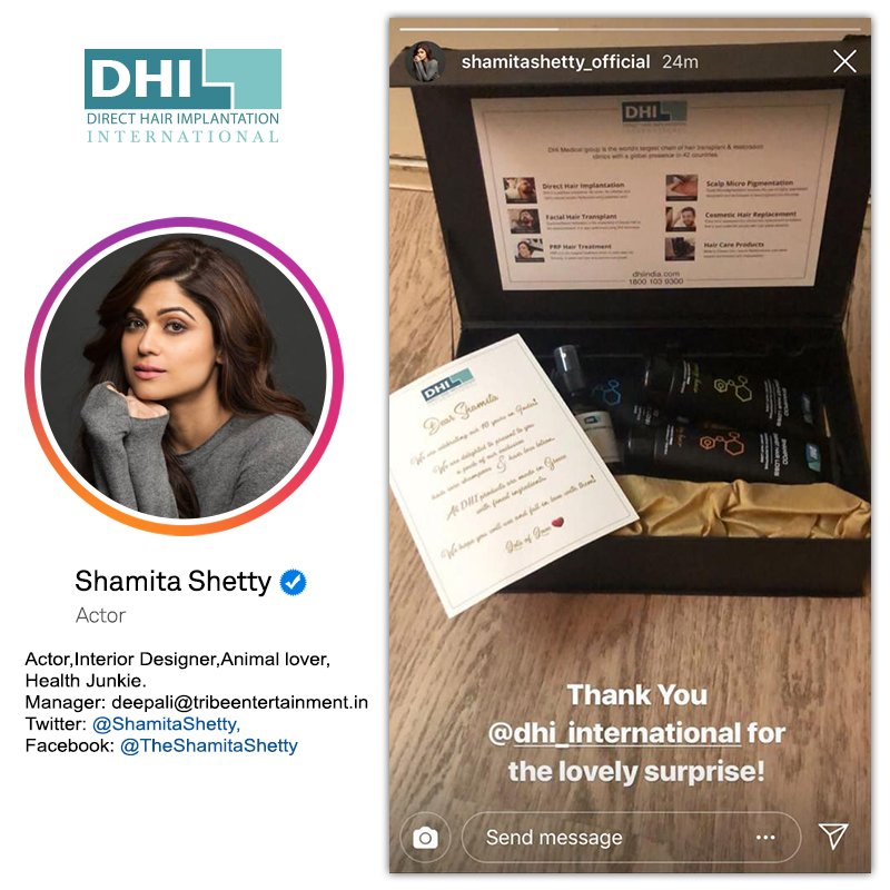 Shamita shetty loves DHI products